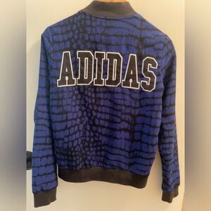 Adidas Black and Blue Aligator Print Limited Edition Jacket
